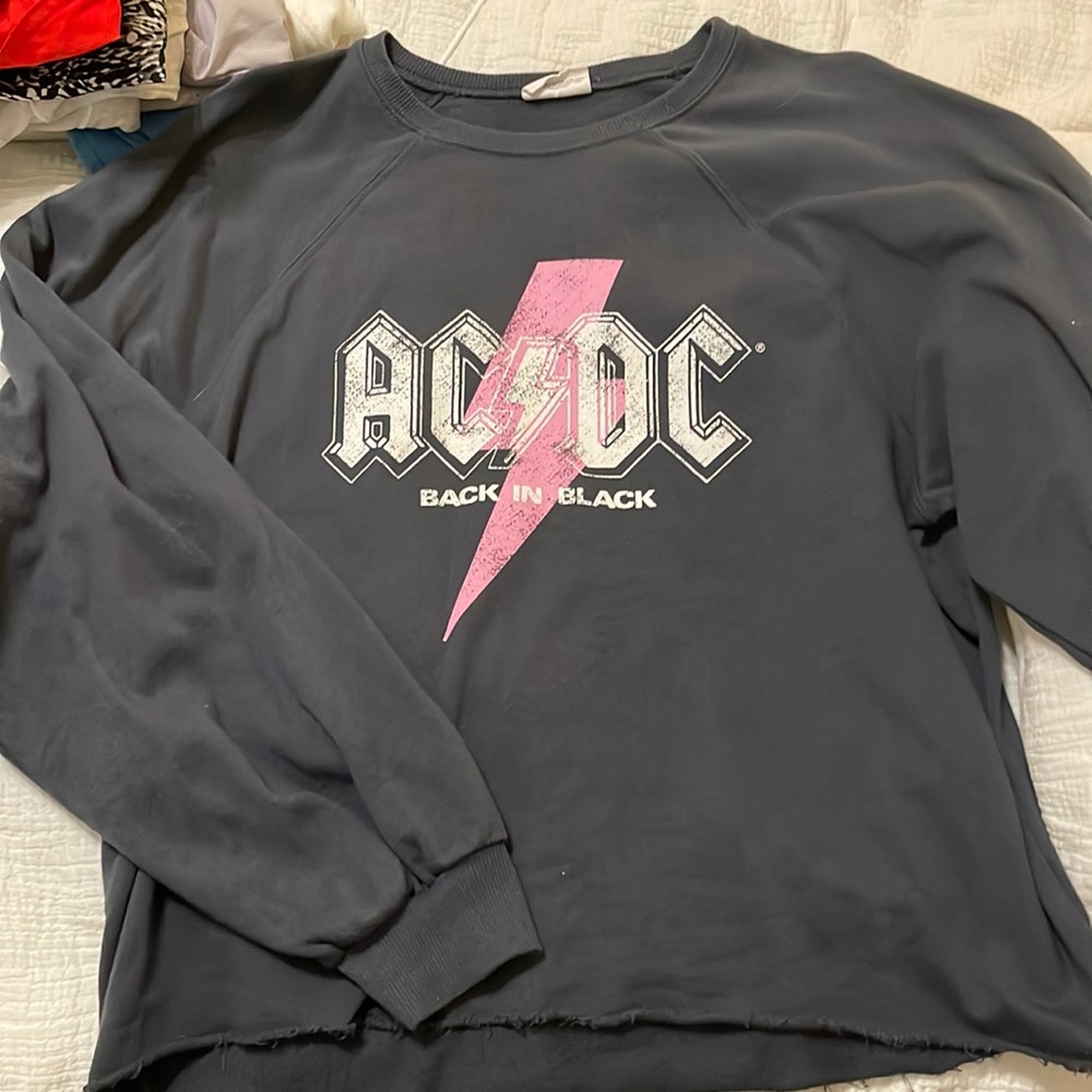 ACDC raw hem sweatshirt